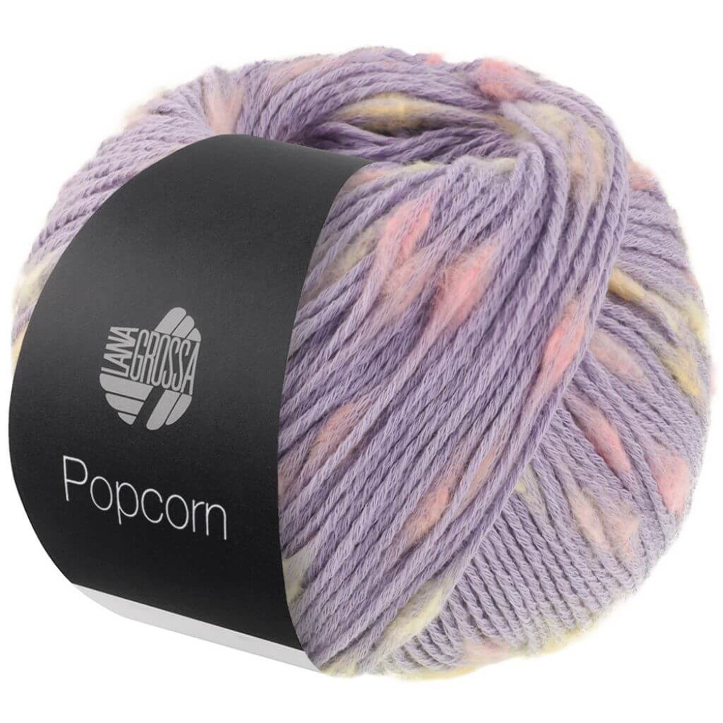 Lana Grossa Popcorn, Farbe 5 Veilchenblau/Rosa/Vanille – Baumwolle bei Lieblingsgarn
