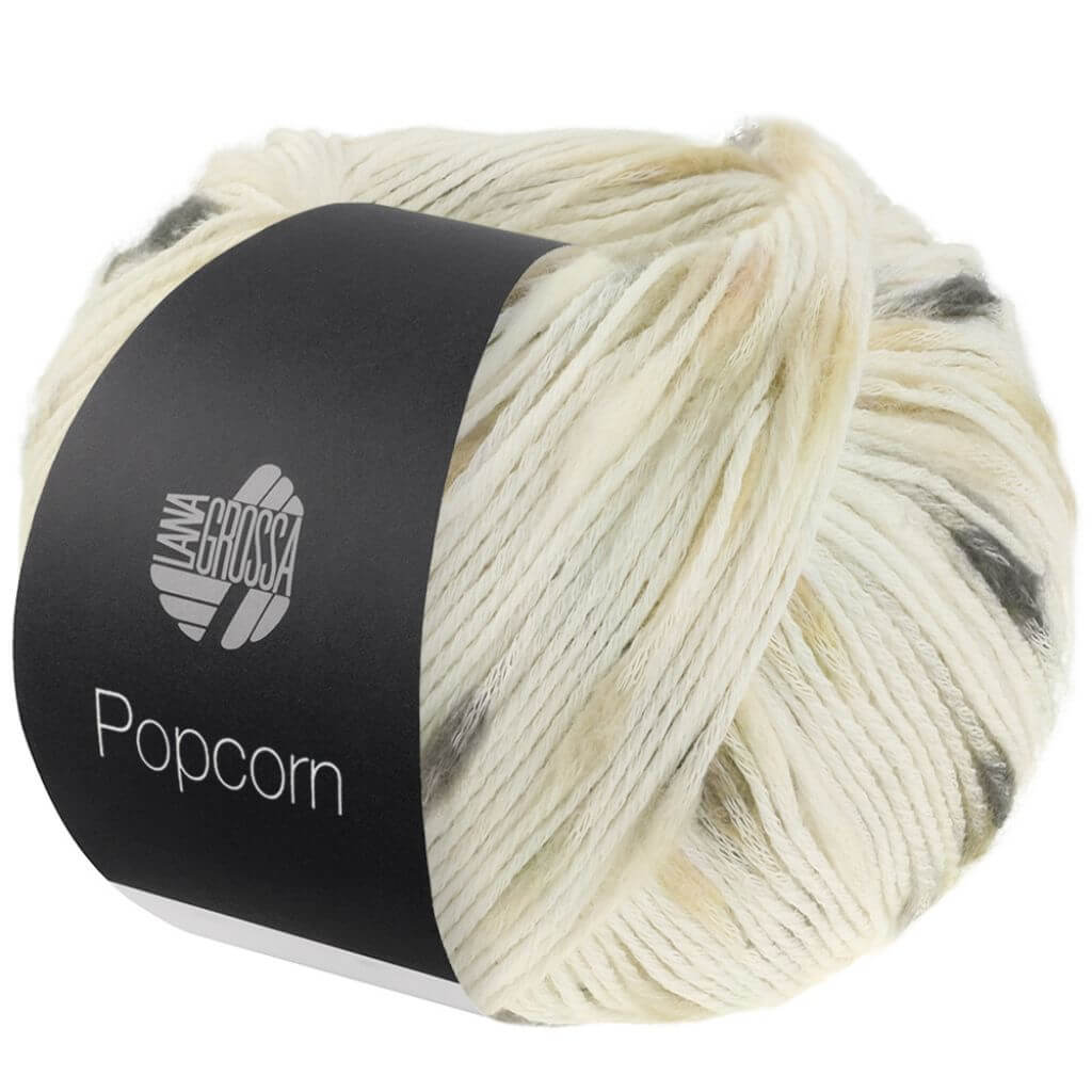 Lana Grossa Popcorn, Farbe 9 Weiß/Beige/Camel/Grau/Anthrazit – Baumwolle bei Lieblingsgarn