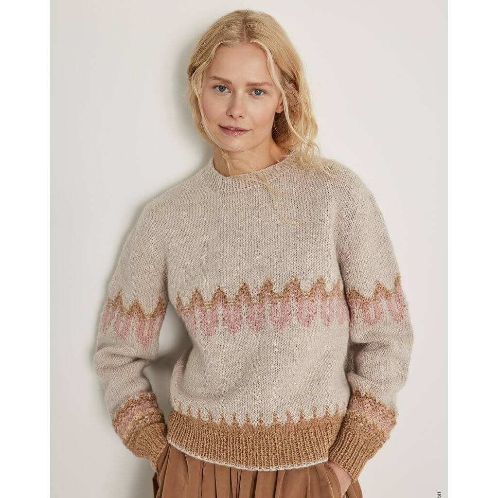 Lana Grossa Pullover mit Jacquardmuster Strickanleitung - Lana Grossa (Heft) bei bei bei bei Lieblingsgarn