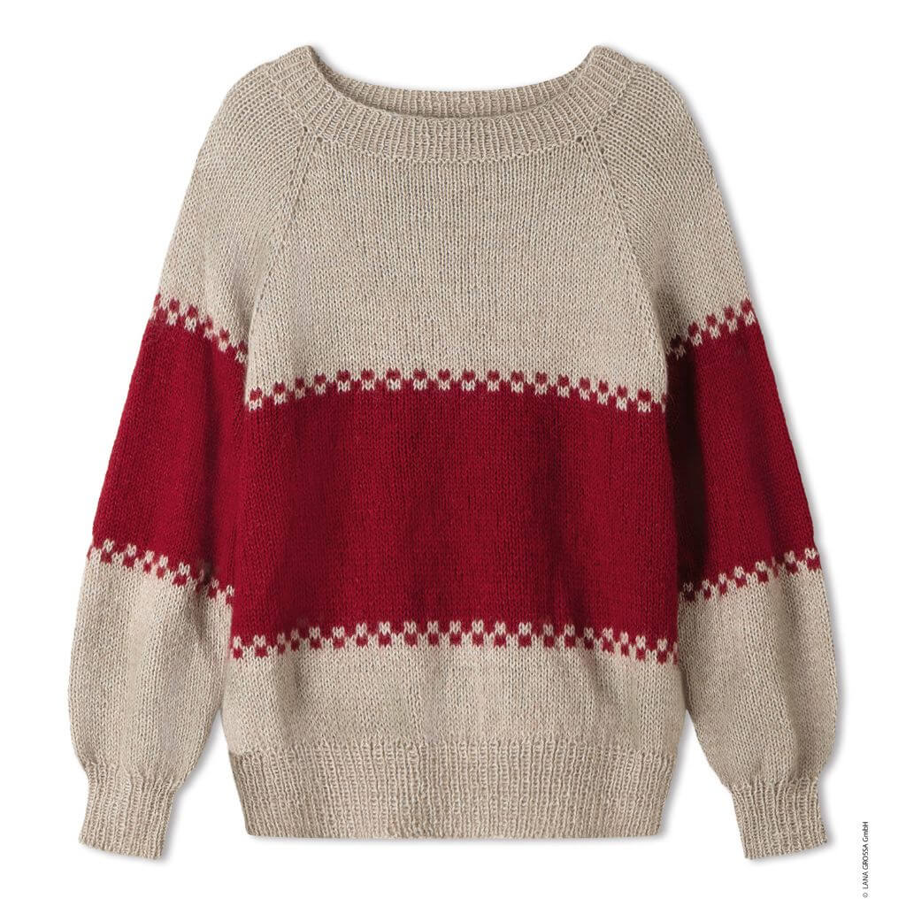 Lana Grossa Raglanpullover Top-Down Strickanleitung - Lana Grossa (Heft) bei bei bei bei bei bei bei bei Lieblingsgarn