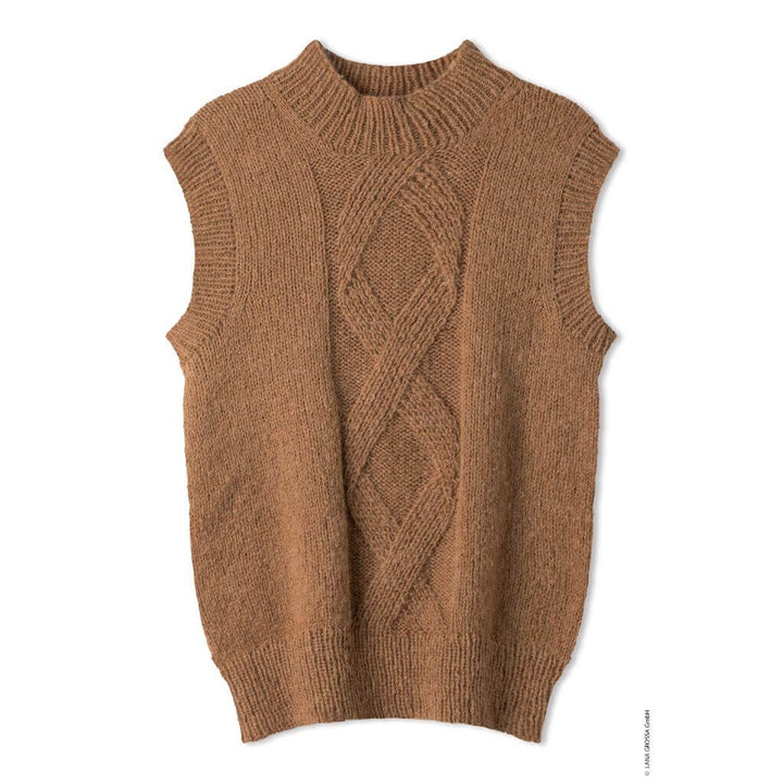 Lana Grossa Pullunder mit Zopfmuster Top-Down Strickanleitung - Lana Grossa (Heft) bei bei bei bei Lieblingsgarn