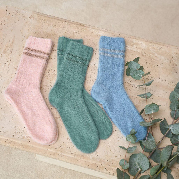 Lana Grossa Pattern Socken mit Glitzerstreifen Strickanleitung - Lana Grossa (Heft) bei bei bei bei Lieblingsgarn