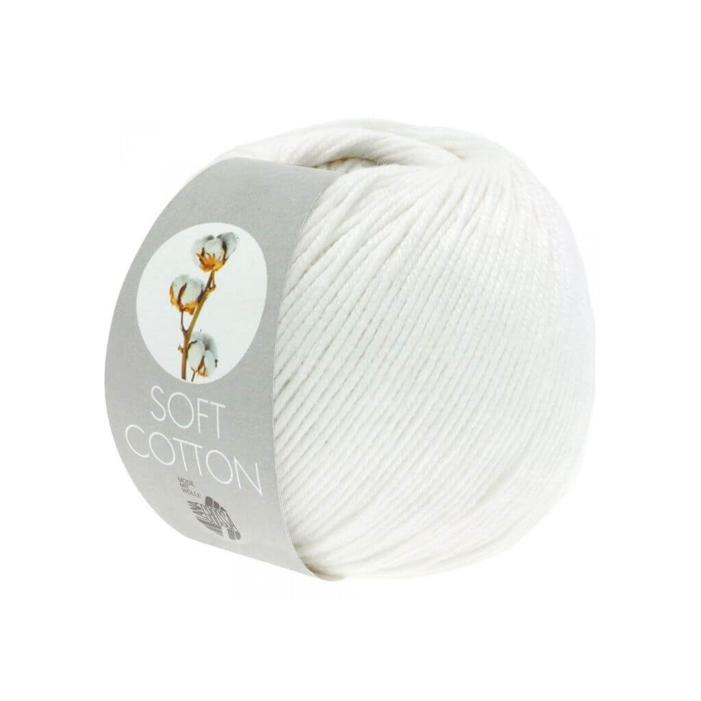 Lana Grossa Soft Cotton 50 g, Farbe 10 Weiß – Acryl und Baumwolle bei Lieblingsgarn