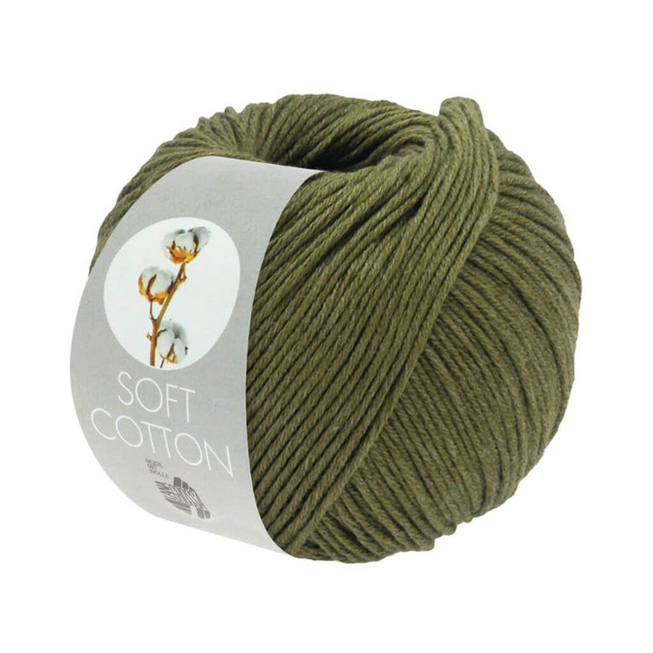 Lana Grossa Soft Cotton 50 g, Farbe 50 Dunkeloliv – Acryl und Baumwolle bei Lieblingsgarn