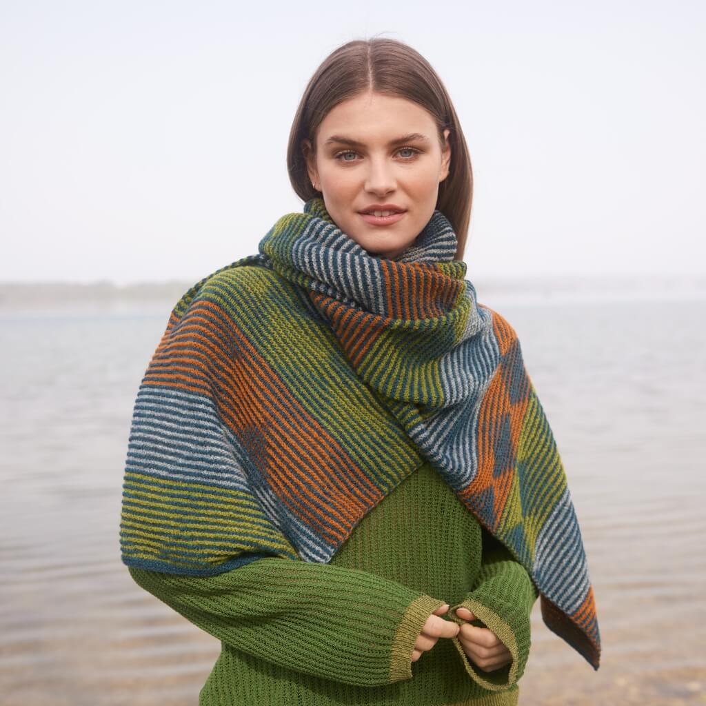 Lana Grossa Schal im Schattenstrickmuster Strickanleitung - Lana Grossa (Heft) bei bei bei bei Lieblingsgarn