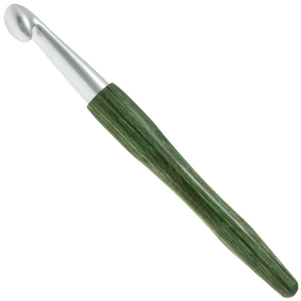 Lana Grossa Wollhäkelnadel mit Holzgriff, Farbe 14 – Holz und Metall bei Lieblingsgarn