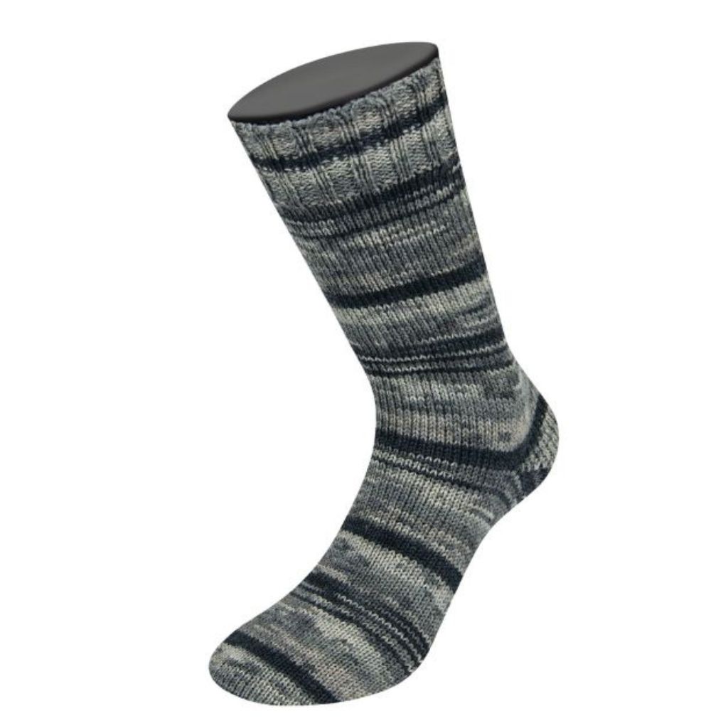 Lana Grossa Meilenweit 100 Denim Mix, Farbe 4661 Hell /Mittel /Dunkelgrau/Taupe/Schwarz bei Lieblingsgarn