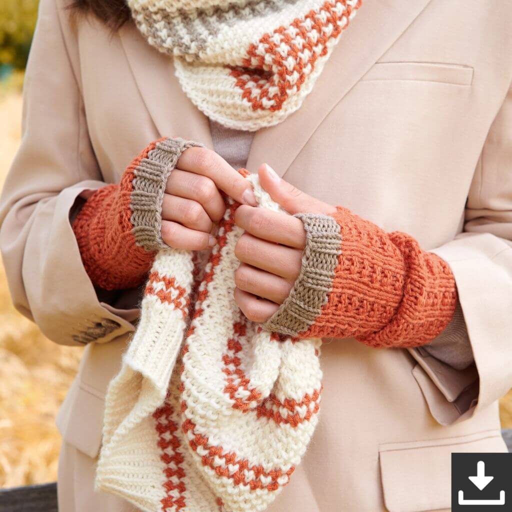 Lana Grossa Pattern Rippenmuster Armstulpen Strickset - Lana Grossa (PDF) bei bei bei bei bei bei bei Lieblingsgarn