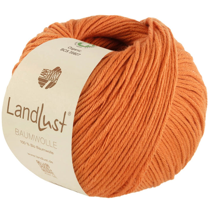 Lana Grossa Landlust Baumwolle GOTS, Farbe 26 Zimtorange – Baumwolle bei Lieblingsgarn