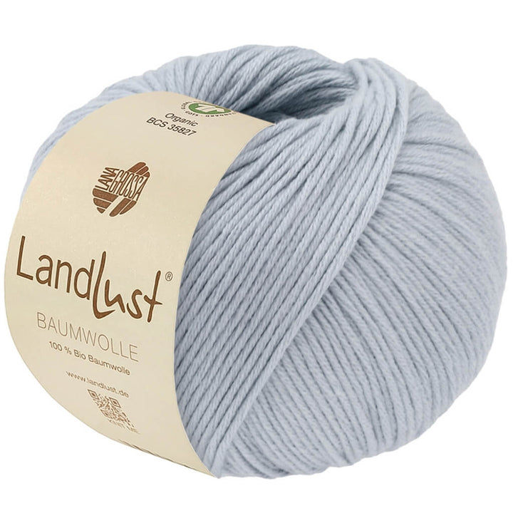 Lana Grossa Landlust Baumwolle GOTS, Farbe 27 Eisblau – Baumwolle bei Lieblingsgarn