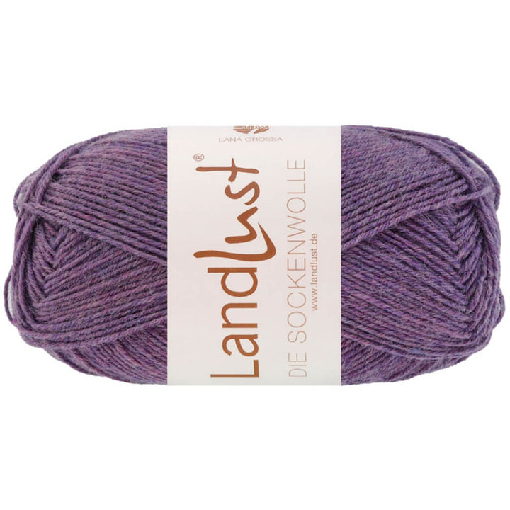 Lana Grossa Landlust die Sockenwolle Mélange, Farbe 1601 Dunkelviolett Meliert – Merino, Schurwolle und bei Lieblingsgarn