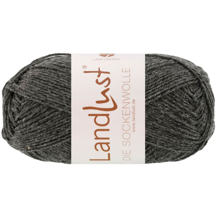 Lana Grossa Landlust die Sockenwolle Mélange, Farbe 1606 Anthrazit Meliert – Merino, Schurwolle und bei Lieblingsgarn