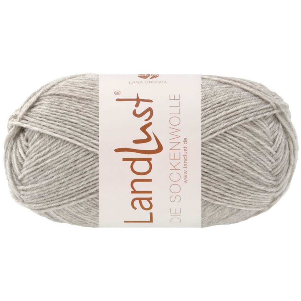 Lana Grossa Landlust die Sockenwolle Mélange, Farbe 1607 Hellgrau Meliert – Merino, Schurwolle und bei Lieblingsgarn