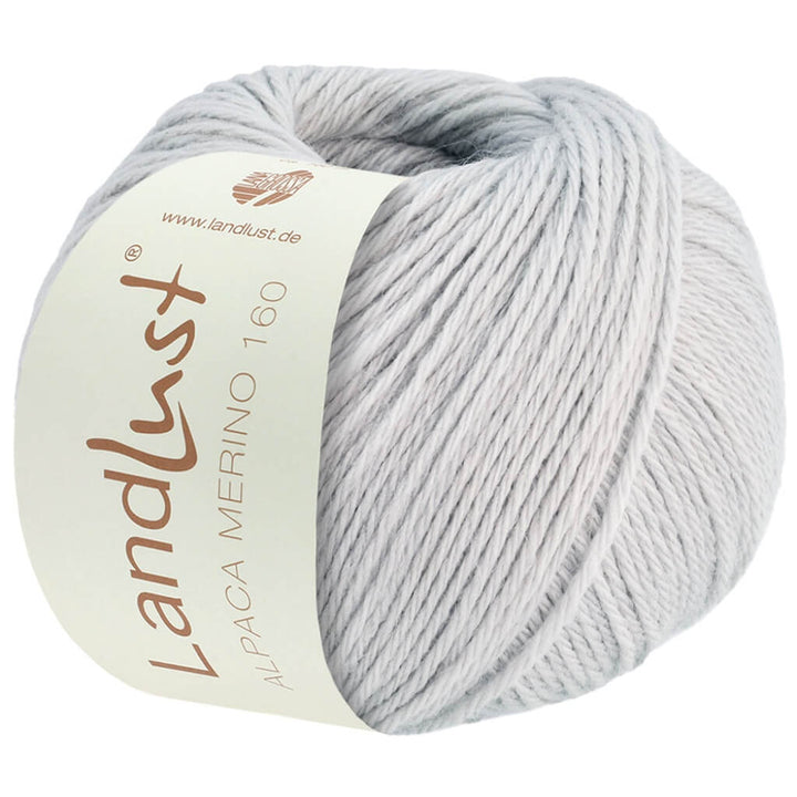 Lana Grossa Landlust Alpaka Merino 160 50 g, Farbe 439 Silbergrau – Alpaka und Merino bei Lieblingsgarn
