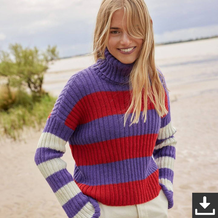 Lana Grossa Pattern Damen Rollkragenpullover Strickanleitung - Lana Grossa (PDF) bei bei bei bei bei bei Lieblingsgarn