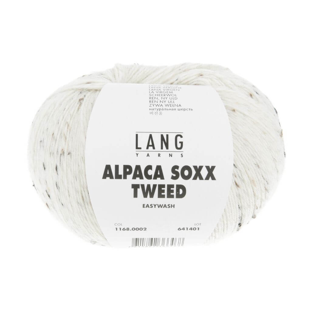 Lang Yarns 002 - Offwhite Lang Yarns Alpaca Soxx Tweed Lieblingsgarn