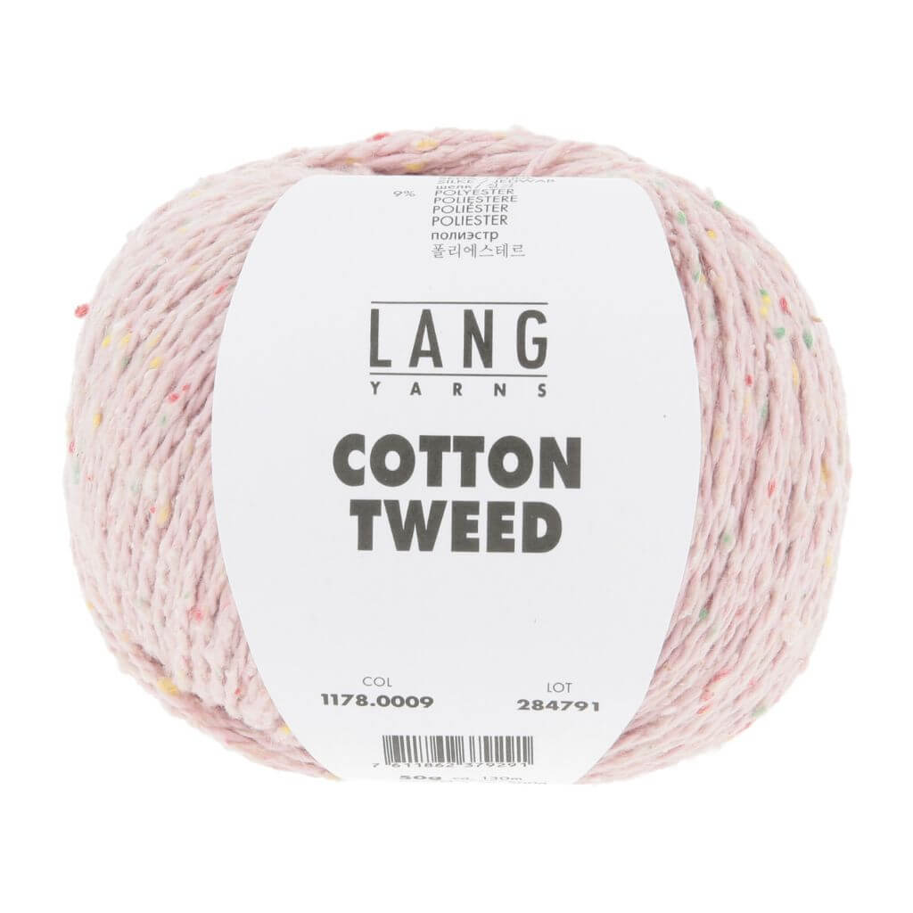 Lang Yarns Cotton Tweed, Farbe 009 Rosa – Baumwolle, Seide und Synthetik bei Lieblingsgarn