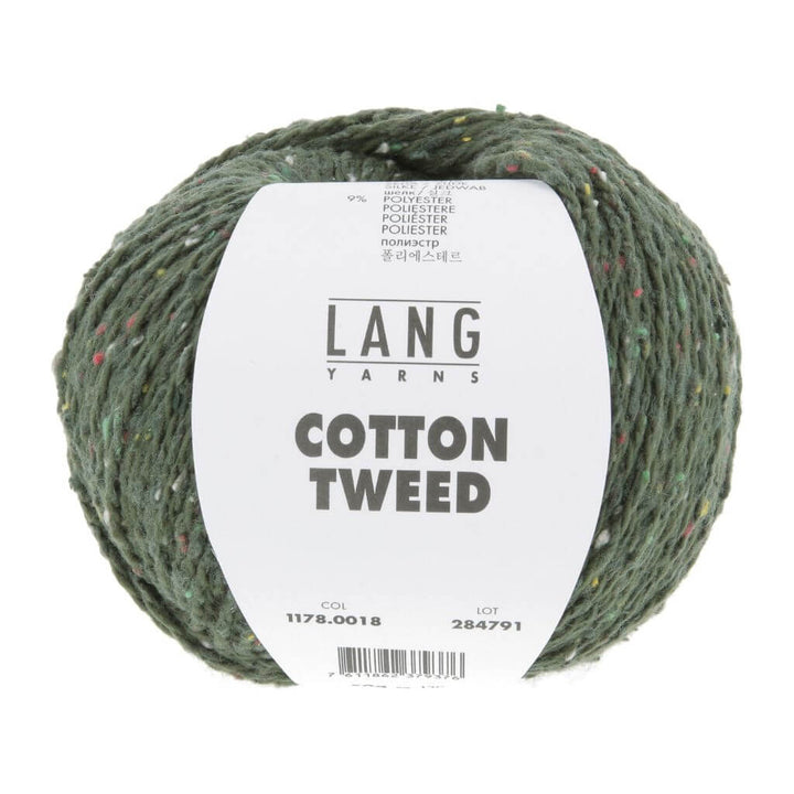 Lang Yarns Cotton Tweed, Farbe 018 Dunkelgrün – Baumwolle, Seide und Synthetik bei Lieblingsgarn