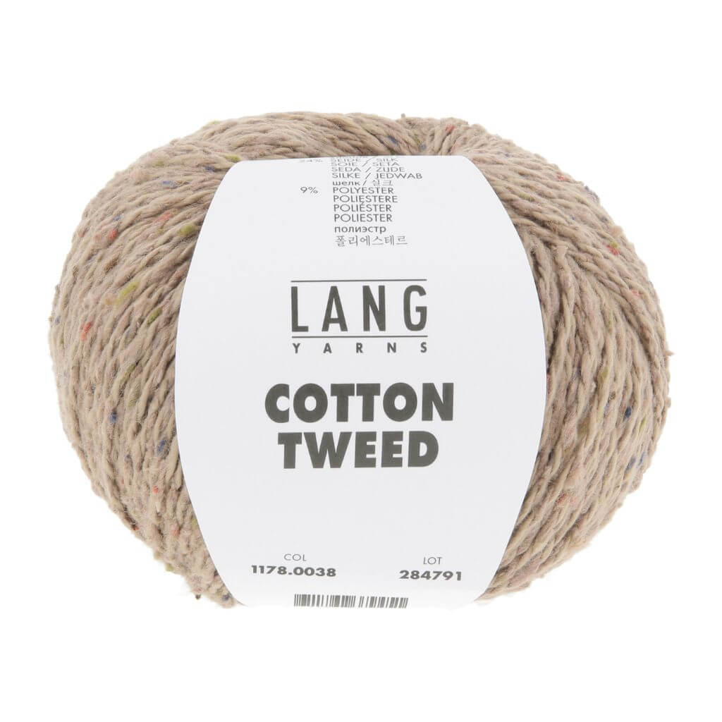 Lang Yarns Cotton Tweed, Farbe 038 Haselnuss – Baumwolle, Seide und Synthetik bei Lieblingsgarn