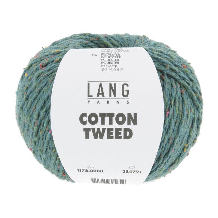 Lang Yarns Cotton Tweed, Farbe 088 Petrol – Baumwolle, Seide und Synthetik bei Lieblingsgarn
