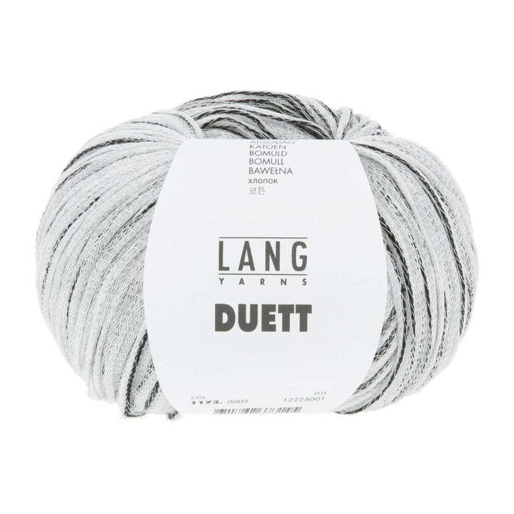 Lang Yarns Duett, Farbe 002 Weiss/Schwarz – Baumwolle bei Lieblingsgarn