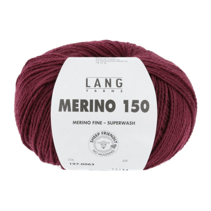 Lang Yarns Merino 150, Farbe Dunkelrot – Merino bei Lieblingsgarn