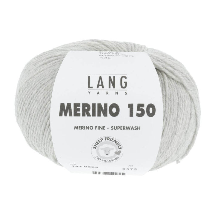 Lang Yarns Merino 150, Farbe Hellgrau Mélange – Merino bei Lieblingsgarn
