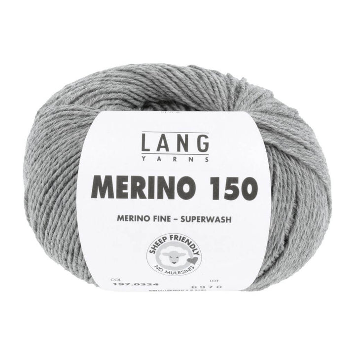 Lang Yarns Merino 150, Farbe Grau Mélange – Merino bei Lieblingsgarn
