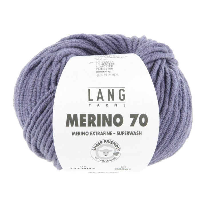 Lang Yarns Merino 70, Farbe 047 Periwinkle – Merino und Polyester bei Lieblingsgarn