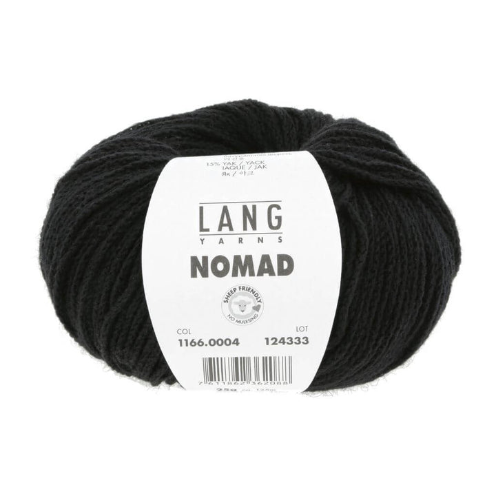 Lang Yarns Nomad, Farbe 004 Schwarz – Schurwolle und Yak bei Lieblingsgarn