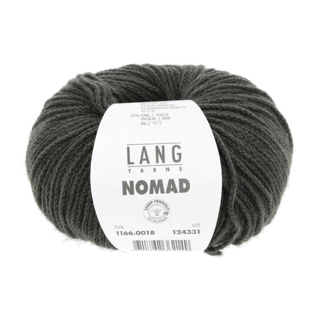 Lang Yarns Nomad, Farbe 018 Dunkelgrün – Schurwolle und Yak bei Lieblingsgarn