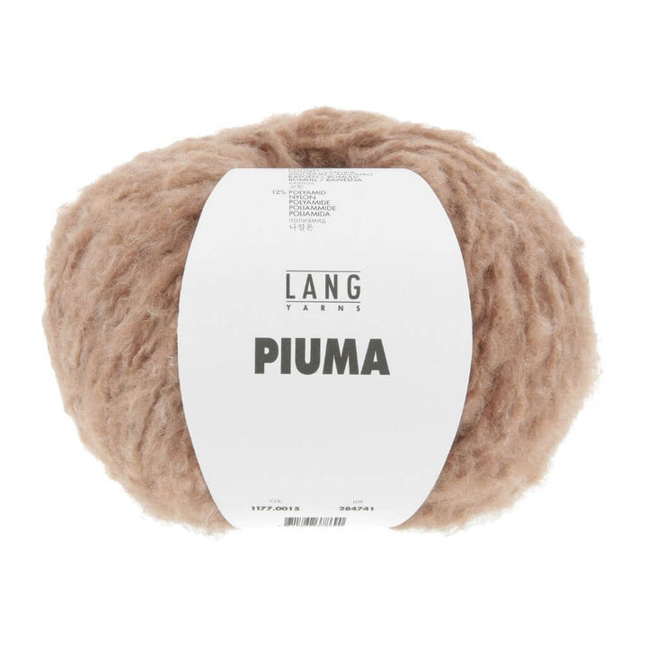 Lang Yarns Piuma, Farbe 015 Nougat – Baumwolle, Merino und Synthetik bei Lieblingsgarn