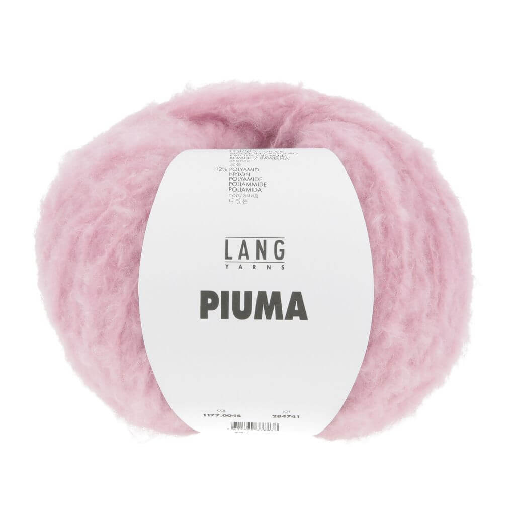 Lang Yarns Piuma, Farbe 045 Mauve – Baumwolle, Merino und Synthetik bei Lieblingsgarn