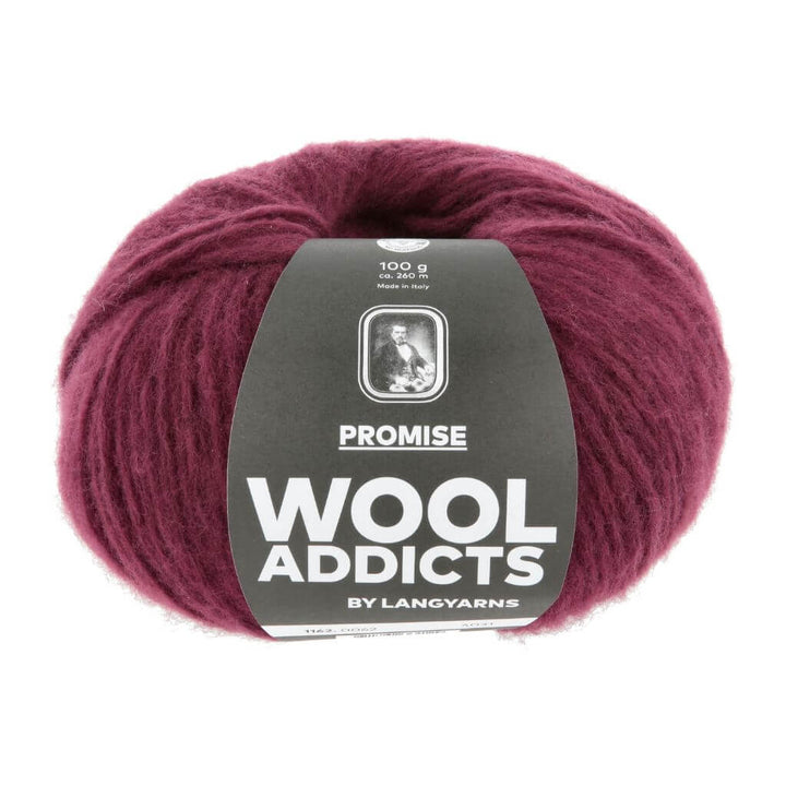 Lang Yarns Wooladdicts Promise, Farbe 062 Wine – Schurwolle und Synthetik bei Lieblingsgarn
