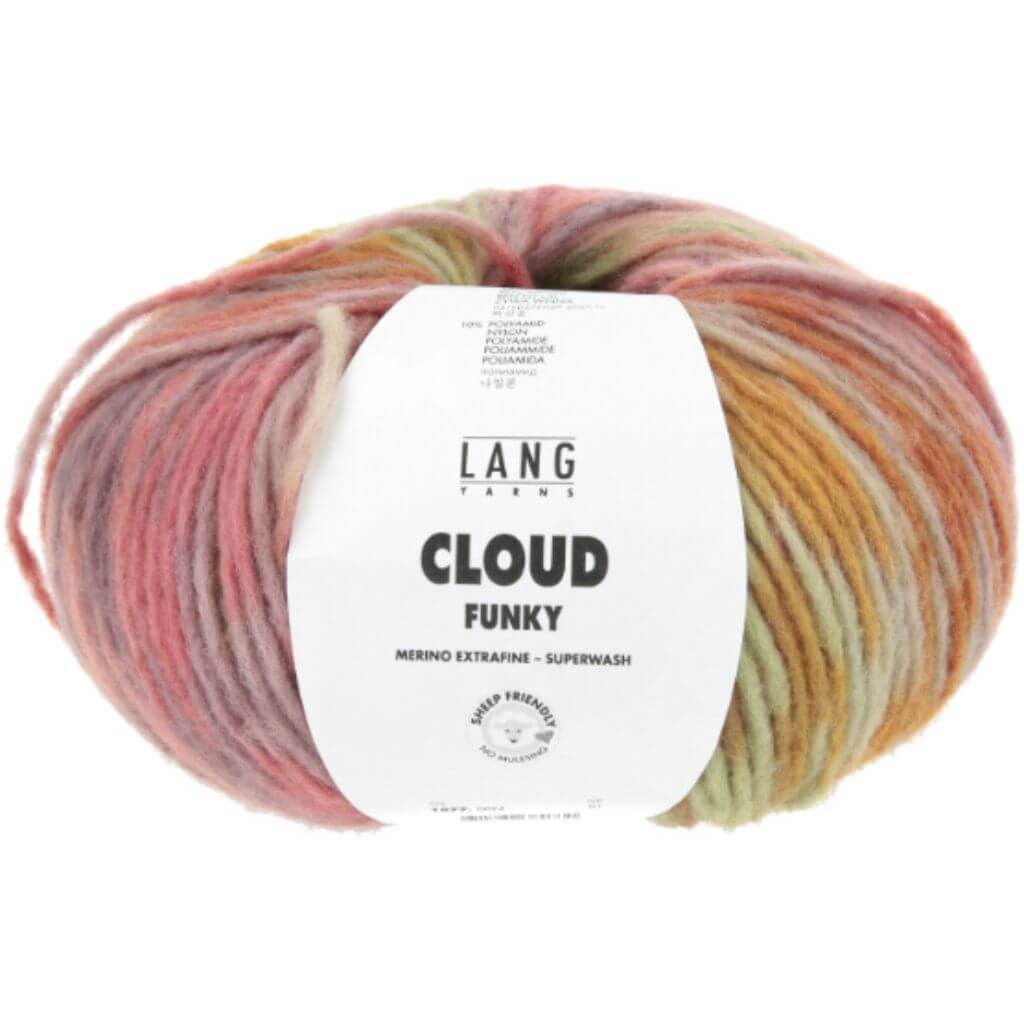 Lang Yarns 024 - Ziegel/Aubergine/Efeu/Rosa Lang Yarns Cloud Lieblingsgarn
