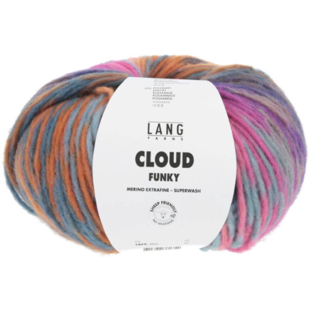 Lang Yarns 025 - Hot Pink/Ozean/Orange/Petrol Lang Yarns Cloud Lieblingsgarn