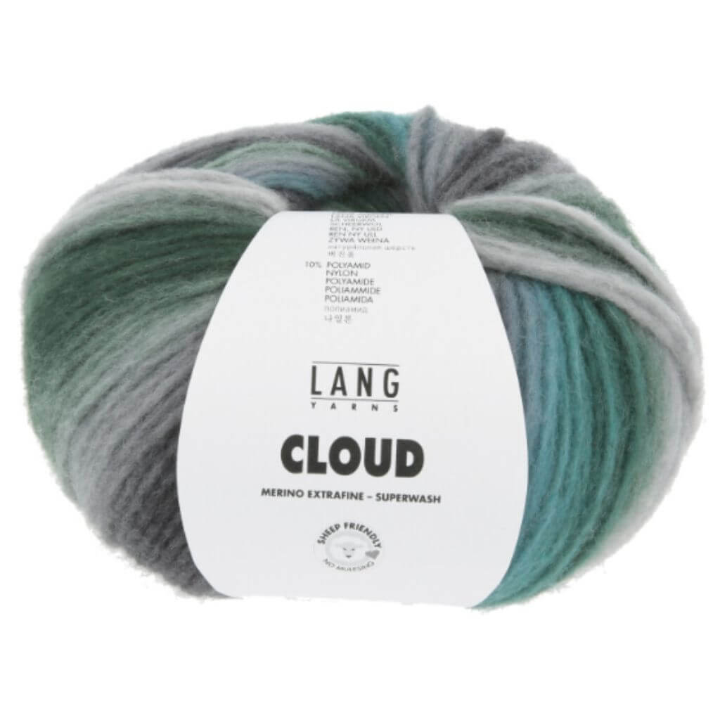 Lang Yarns 030 - Türkis/Grau/Schwarz/Grün Lang Yarns Cloud Lieblingsgarn