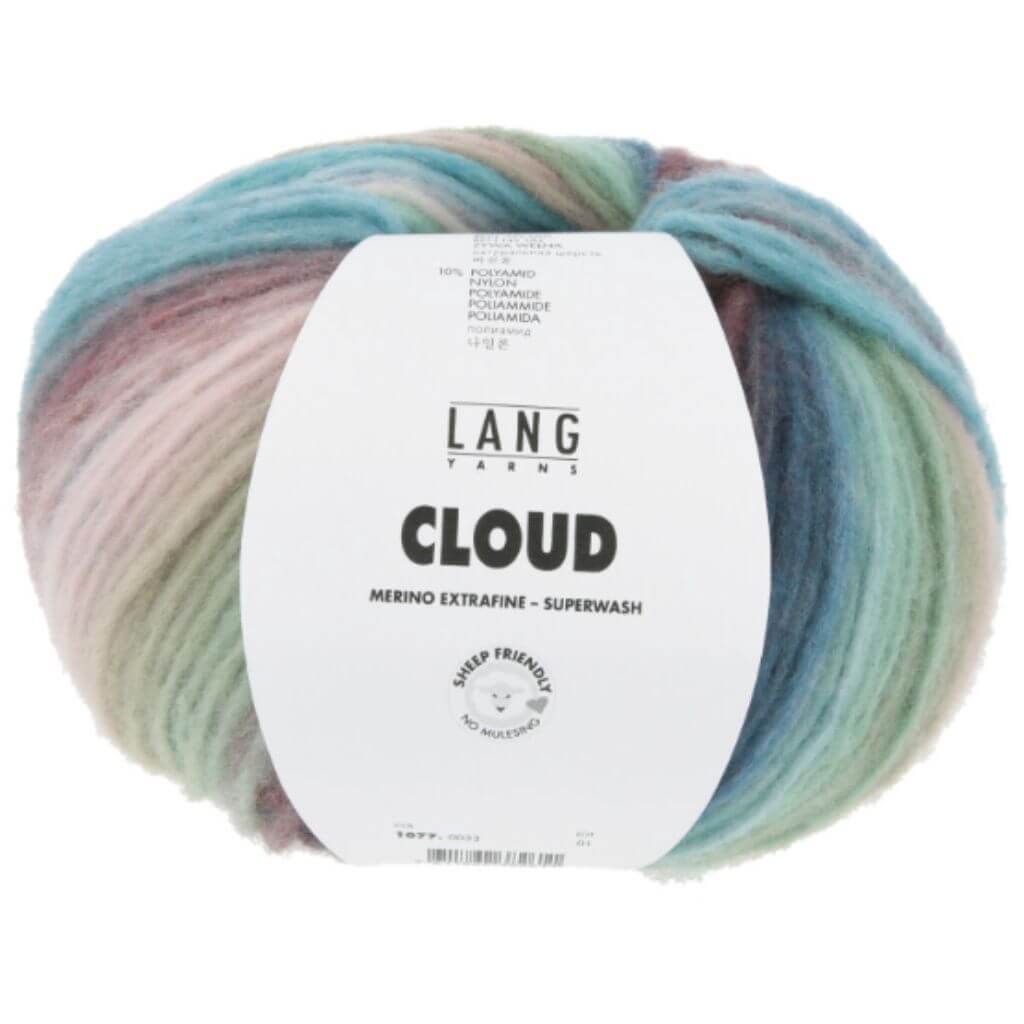 Lang Yarns 033 - Mint/Türkis/Braun/Eisblau Lang Yarns Cloud Lieblingsgarn