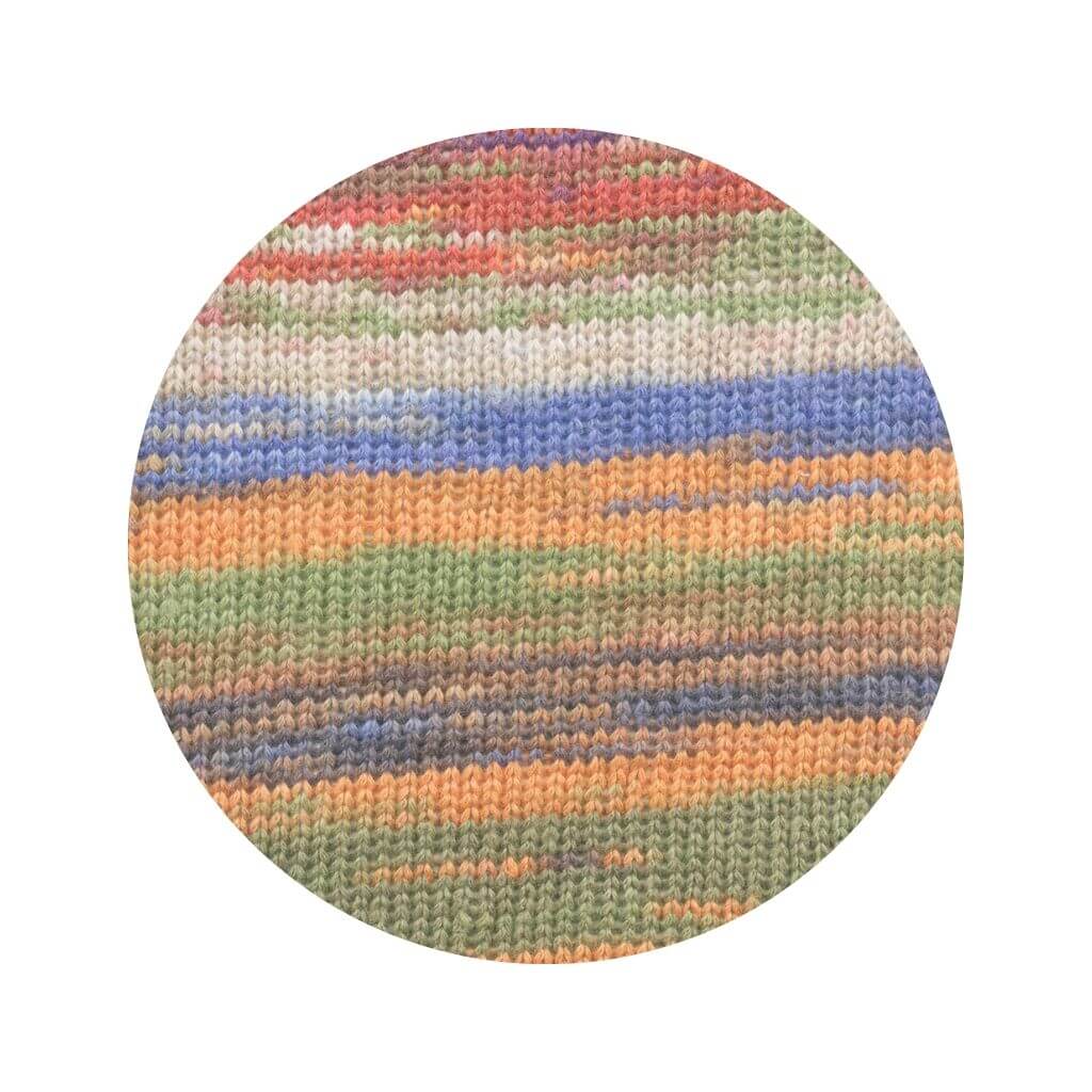 Lang Yarns Eternity, Farbe 003 Orange/Olive/Periwinkel/Rost bei Lieblingsgarn