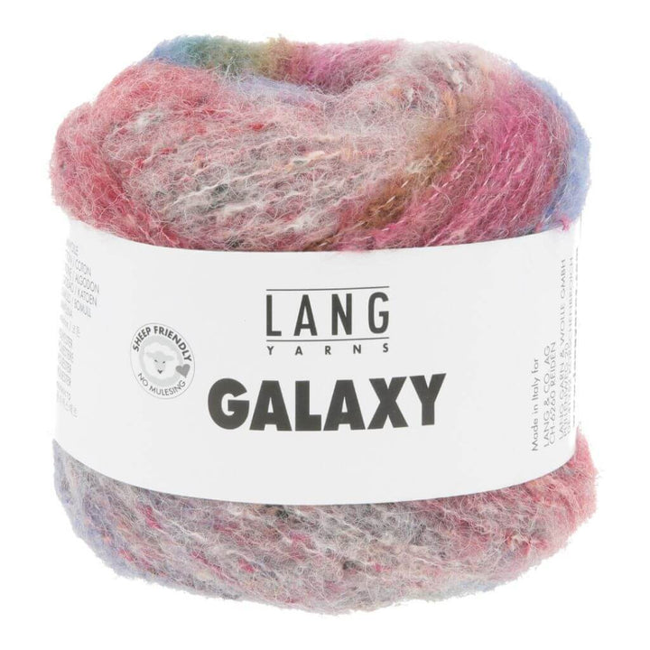 Lang Yarns Galaxy, Farbe 003 Blau/Rot/Pink – Alpaka, Baumwolle und Merino bei Lieblingsgarn