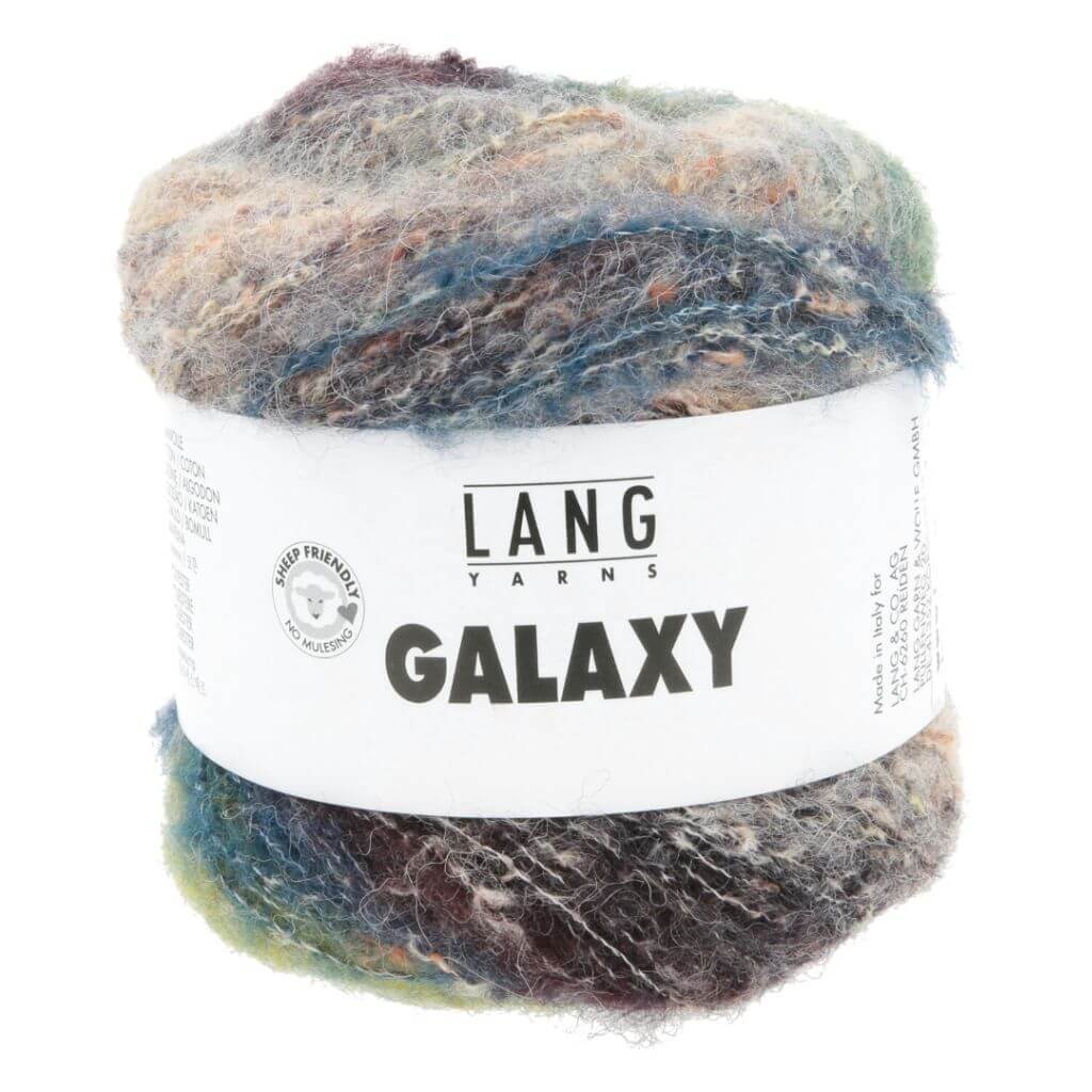 Lang Yarns Galaxy, Farbe 006 Schwarz/Grün/Beige – Alpaka, Baumwolle und Merino bei Lieblingsgarn