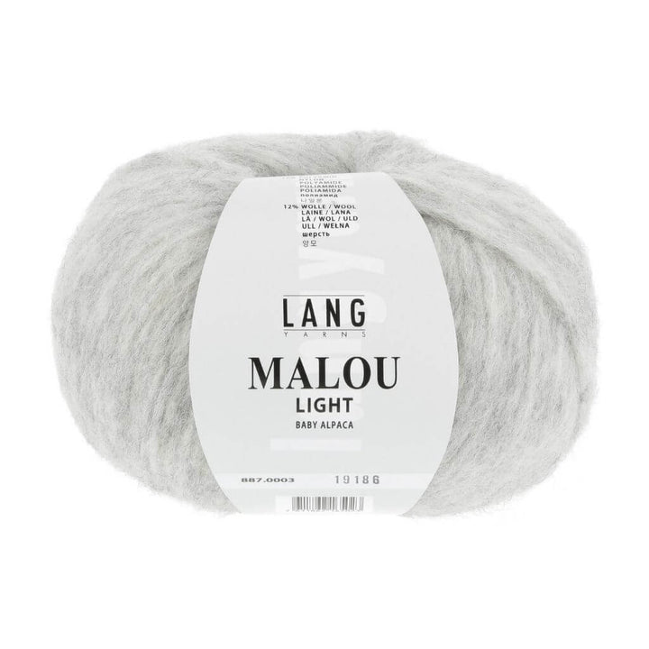 Lang Yarns Malou Light, Farbe 3 Hellgrau – Alpaka, Merino und Synthetik bei Lieblingsgarn