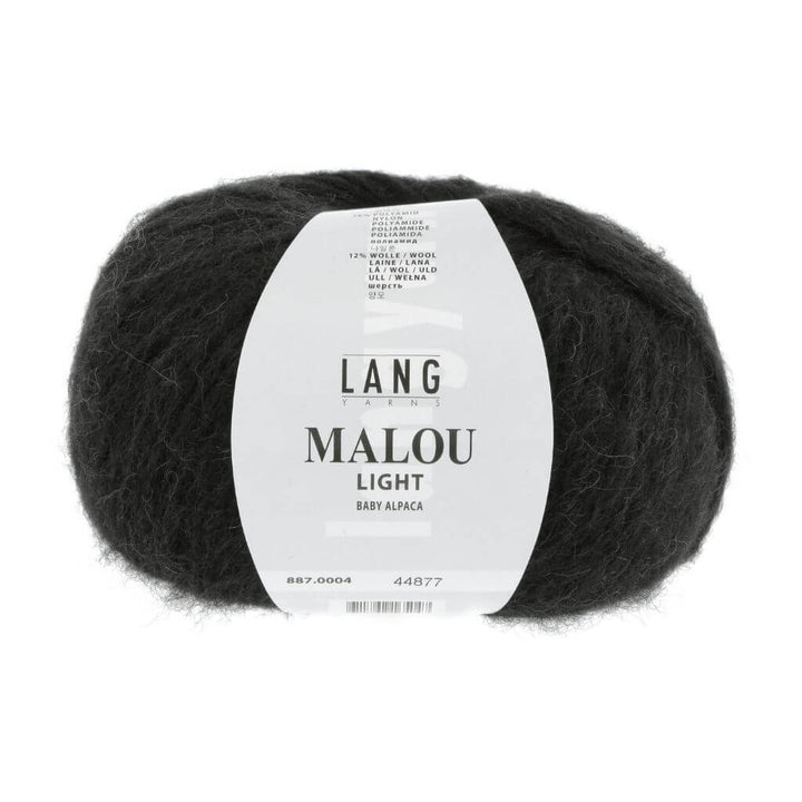 Lang Yarns Malou Light, Farbe 4 Schwarz – Alpaka, Merino und Synthetik bei Lieblingsgarn