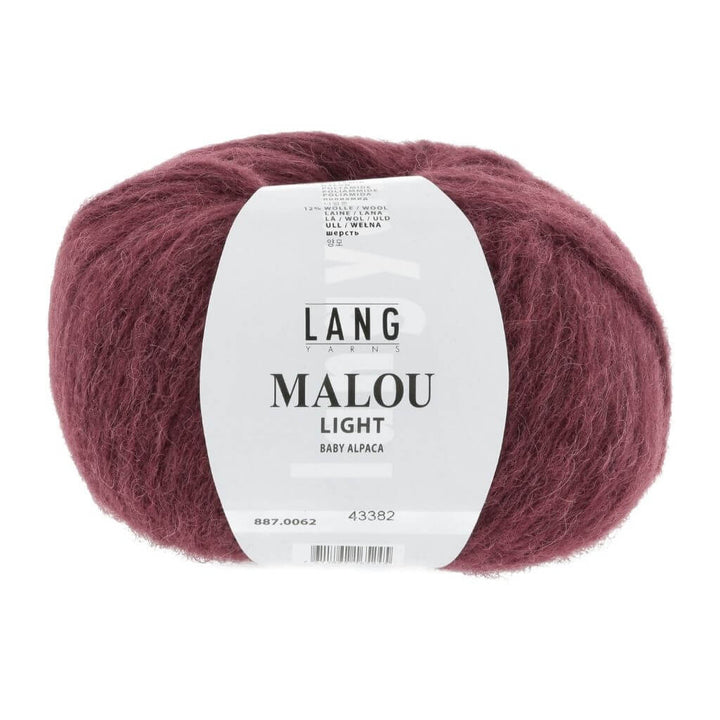 Lang Yarns Malou Light, Farbe 62 Dunkelrot – Alpaka, Merino und Synthetik bei Lieblingsgarn