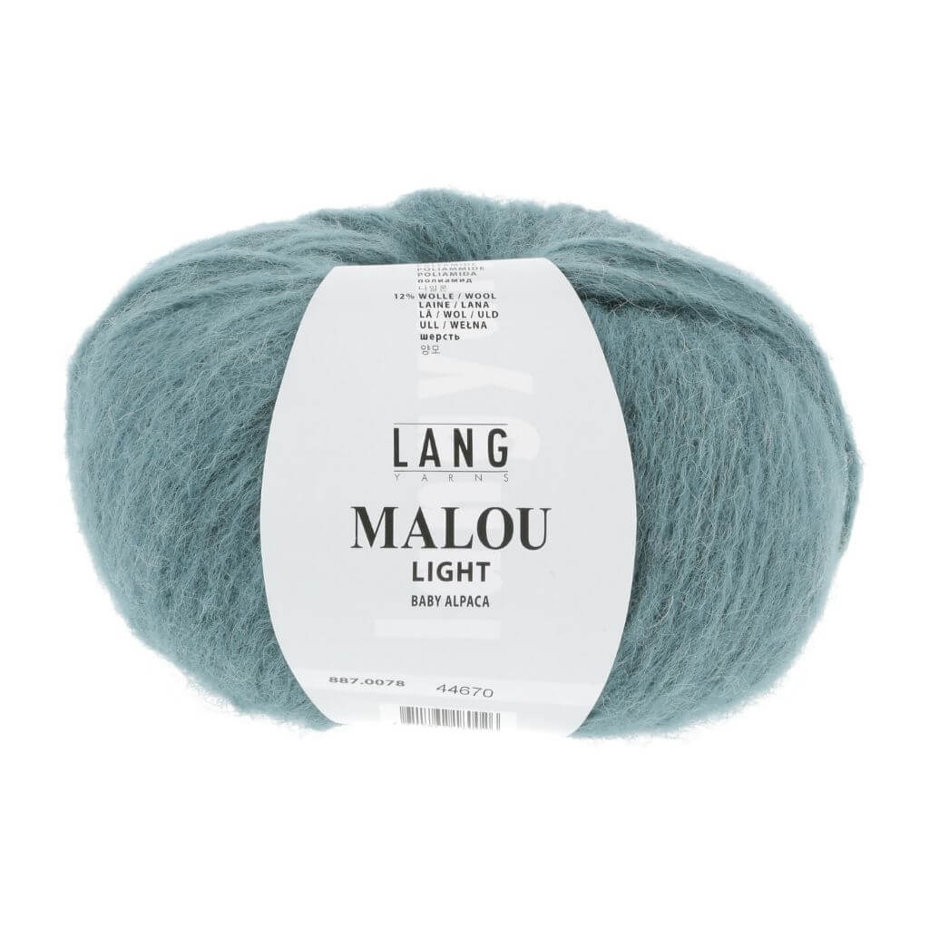 Lang Yarns Malou Light, Farbe Türkis – Alpaka, Merino und Synthetik bei Lieblingsgarn