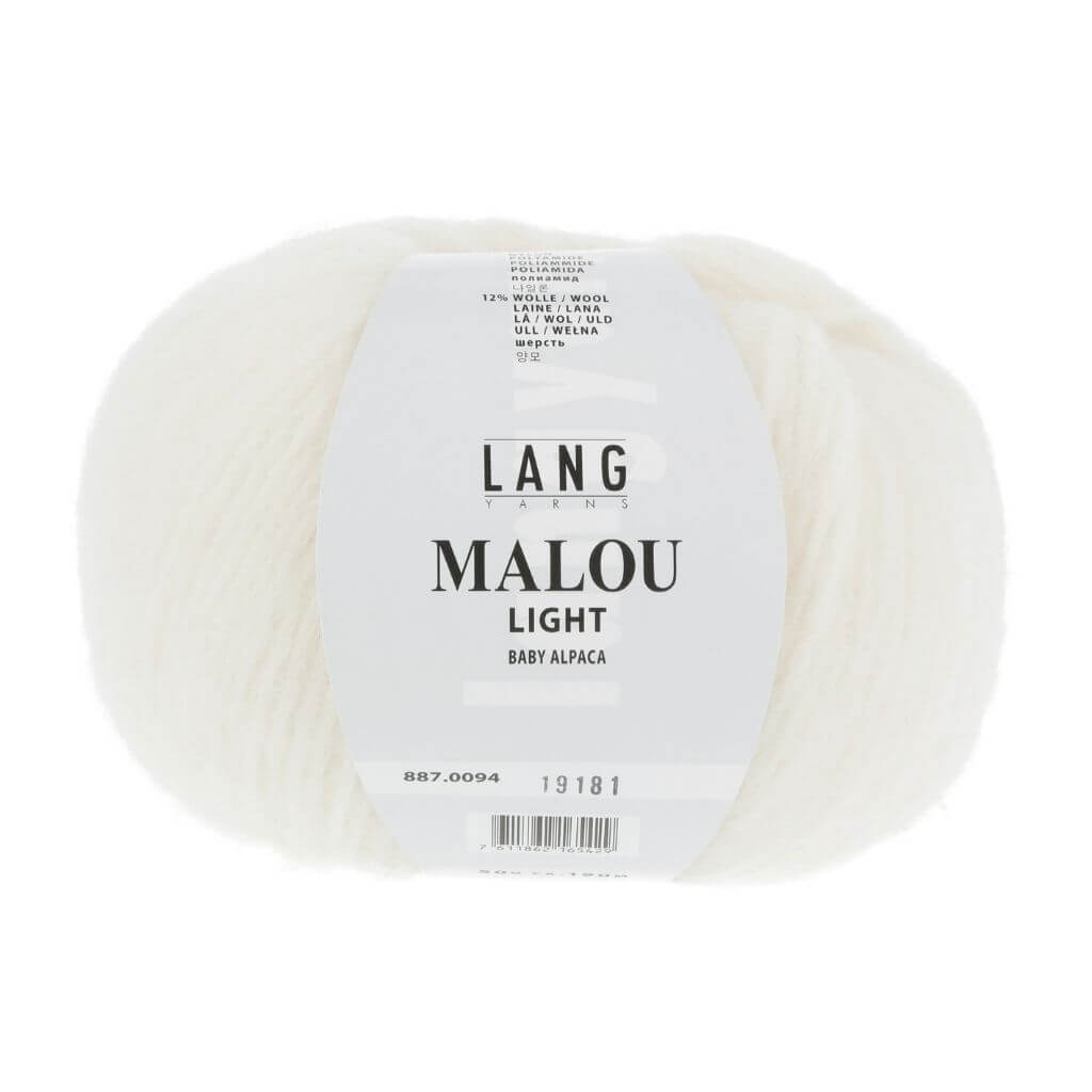 Lang Yarns Malou Light, Farbe 94 Offwhite – Alpaka, Merino und Synthetik bei Lieblingsgarn
