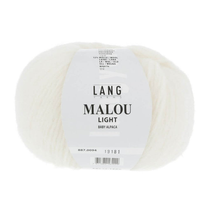 Lang Yarns Malou Light, Farbe 94 Offwhite – Alpaka, Merino und Synthetik bei Lieblingsgarn