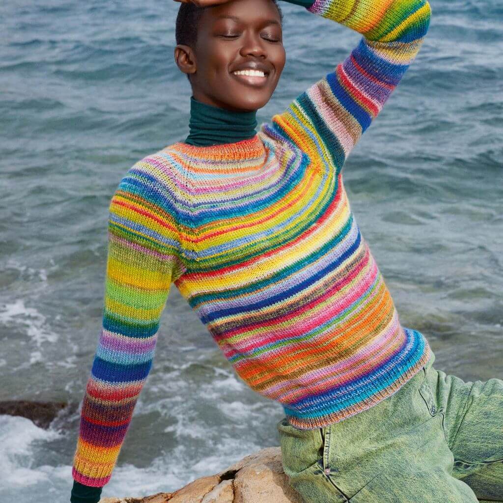 Lang Yarns Pullover Top Down Gregoria Strickanleitung - Lang Yarns (Heft) bei bei bei bei bei bei bei bei Lieblingsgarn