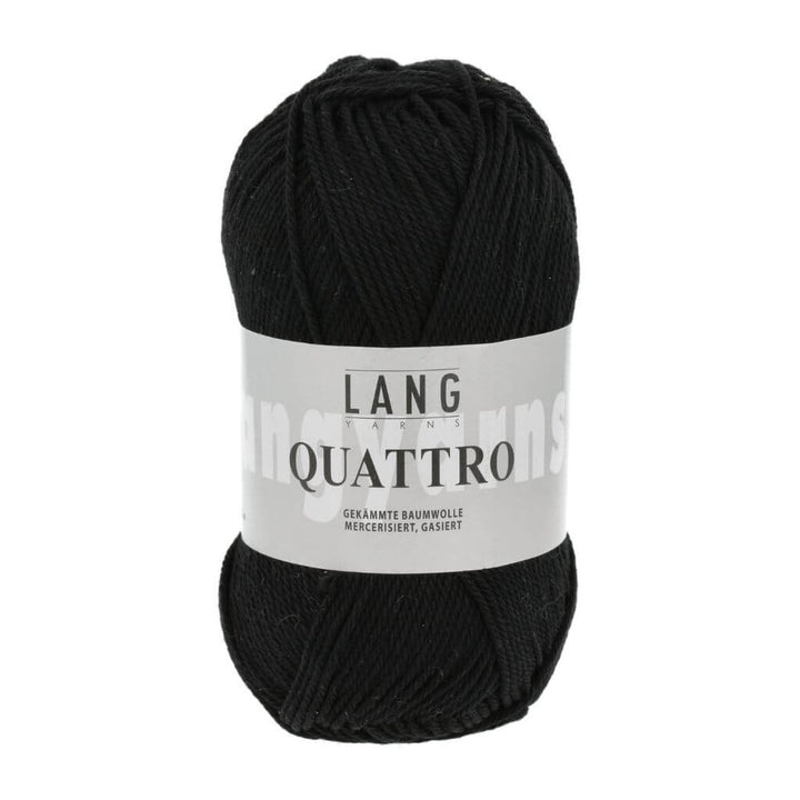 Lang Yarns Quattro, Farbe 4 Schwarz – Baumwolle bei Lieblingsgarn