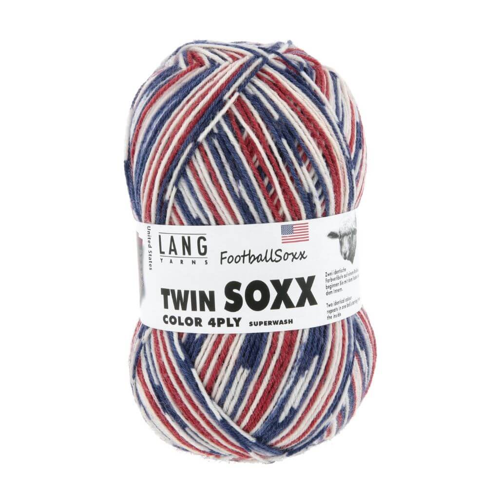 Lang Yarns 603 - Rot/Weiss/Blau 1158 Usa Lang Yarns Twin Soxx 4-Fach bei bei bei bei Lieblingsgarn